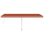 Auvent automatique sur pied 600x300 cm Orange/marron – Image 3
