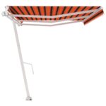 Auvent automatique sur pied 600x300 cm Orange/marron – Image 4