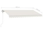 Auvent automatique sur pied 450x350 cm Crème – Image 11
