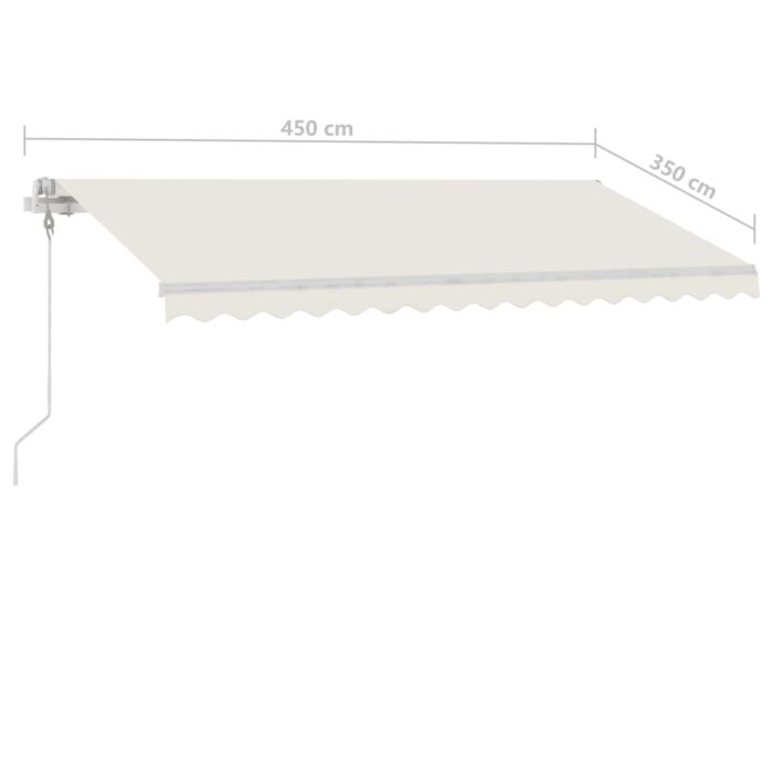 Auvent automatique sur pied 450x350 cm Crème – Image 11