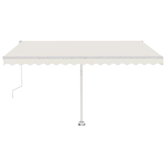 Auvent automatique sur pied 450x350 cm Crème – Image 2