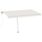 Auvent automatique sur pied 450x350 cm Crème – Image 3