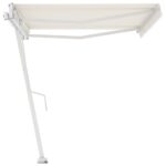 Auvent automatique sur pied 450x350 cm Crème – Image 4