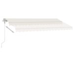 Auvent automatique sur pied 450x350 cm Crème – Image 5