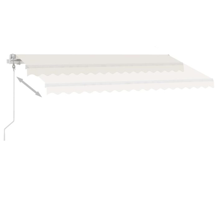Auvent automatique sur pied 450x350 cm Crème – Image 5