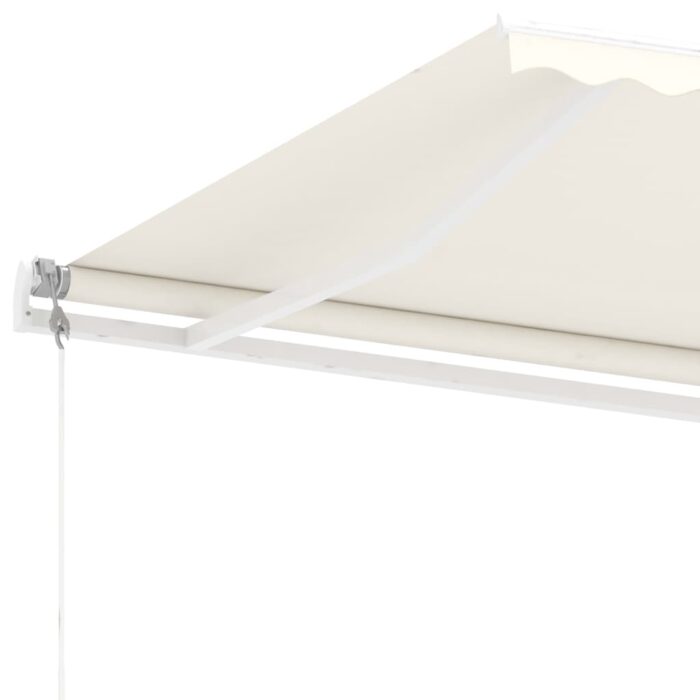 Auvent automatique sur pied 450x350 cm Crème – Image 6