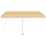 Auvent automatique sur pied 450x350 cm Jaune/Blanc – Image 2