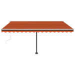 Auvent manuel rétractable sur pied 400x300 cm Orange et marron – Image 3