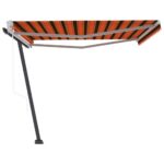 Auvent automatique sur pied 400x300 cm Orange/marron – Image 2