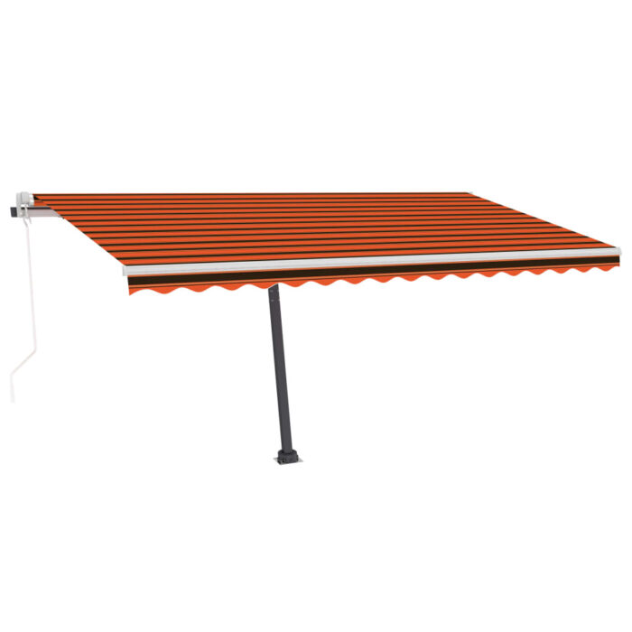 Auvent automatique sur pied 400x300 cm Orange/marron – Image 3
