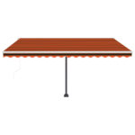 Auvent automatique capteur de vent/LED 450x300 cm Orange marron – Image 4