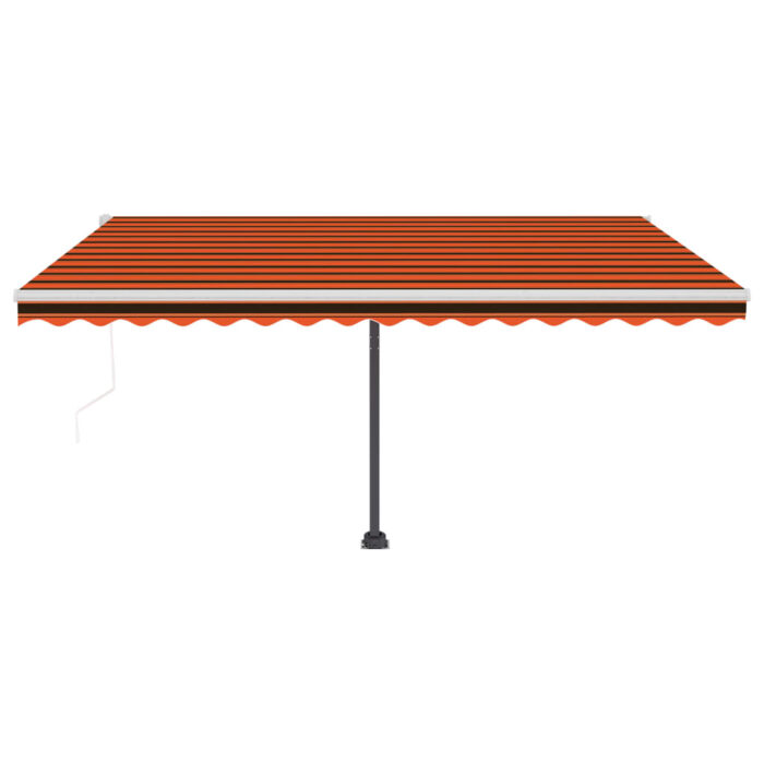 Auvent automatique capteur de vent/LED 450x300 cm Orange marron – Image 4