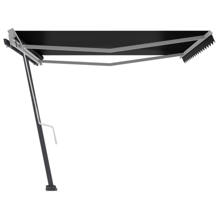 Auvent manuel rétractable sur pied 400x350 cm Anthracite – Image 5