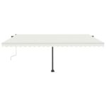 Auvent manuel rétractable sur pied 500x350 cm Crème – Image 4
