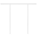 Auvent rétractable automatique et poteaux 3,5x2,5 m Jaune blanc – Image 6