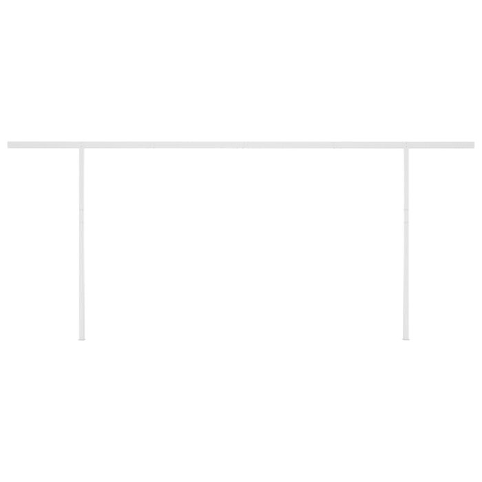 Auvent automatique rétractable et poteaux 6x3m Orange et marron – Image 6