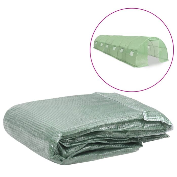 Couverture de remplacement de serre (27 m²) 300x900x200 cm Vert – Image 1