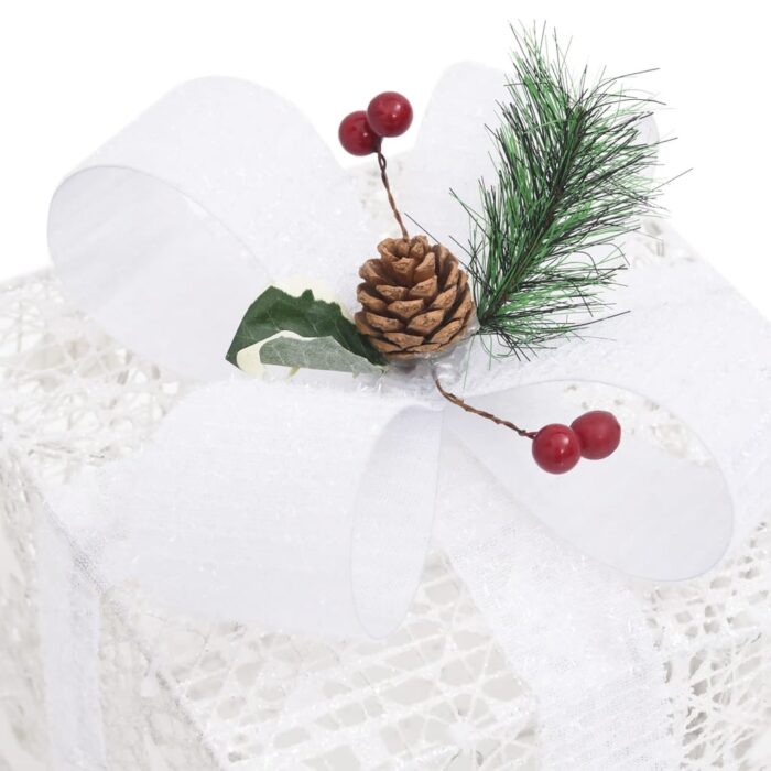 Boîtes-cadeaux de Noël décoratives 3 pcs Extérieur Intérieur – Image 4