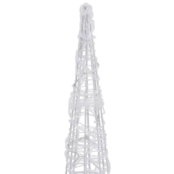 Cône lumineux décoratif pyramide à LED Acrylique Bleu 90 cm – Image 2