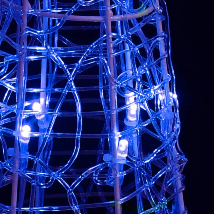 Cône lumineux décoratif pyramide à LED Acrylique Bleu 90 cm – Image 3