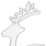Décoration de Noël de renne avec maille 306 LED 60x24x89 cm – Image 6
