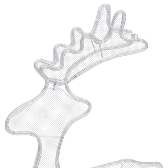 Décoration de Noël de renne avec maille 306 LED 60x24x89 cm – Image 6