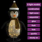Décoration de Noël pingouin à LED Tissu de luxe 120 cm – Image 2