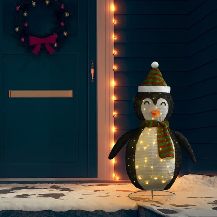 Décoration de Noël pingouin à LED Tissu de luxe 120 cm – Image 1