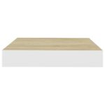 Étagères murales 4 pcs Chêne et blanc 23x23,5x3,8 cm MDF – Image 3