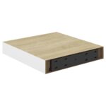 Étagères murales 4 pcs Chêne et blanc 23x23,5x3,8 cm MDF – Image 5