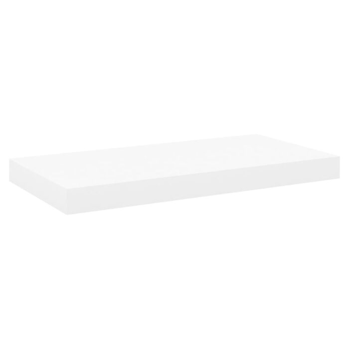 Étagères flottantes 2 pcs chêne et blanc 50x23x3,8 cm MDF – Image 2