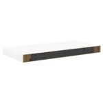 Étagères flottantes 2 pcs chêne et blanc 50x23x3,8 cm MDF – Image 5