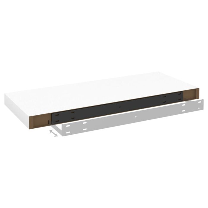 Étagère murale flottante chêne et blanc 60x23,5x3,8 cm MDF – Image 5
