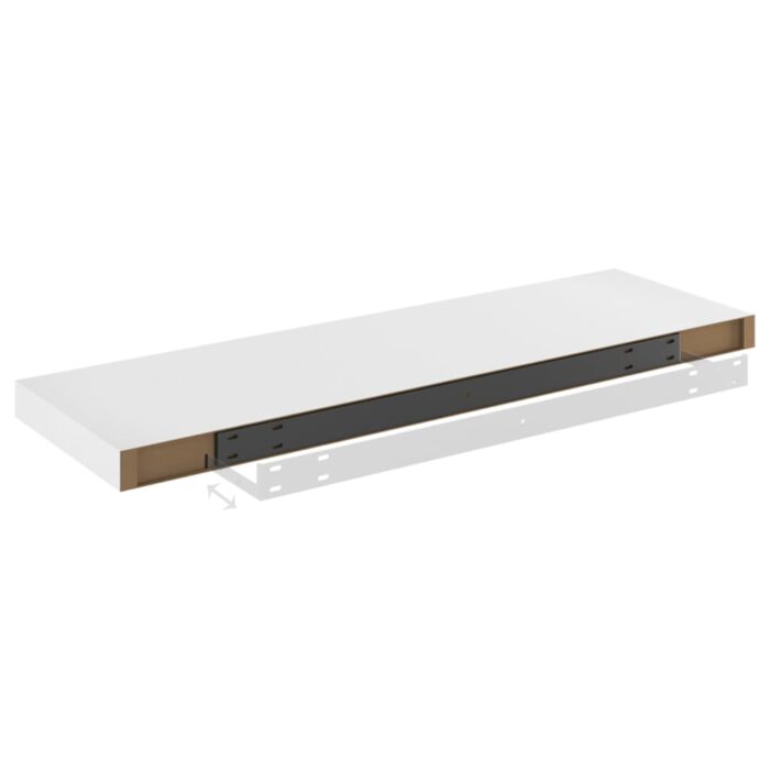 Étagère flottante murale chêne et blanc 80x23,5x3,8 cm MDF – Image 5