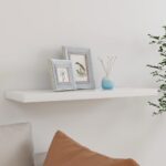 Étagère flottante murale chêne et blanc 80x23,5x3,8 cm MDF