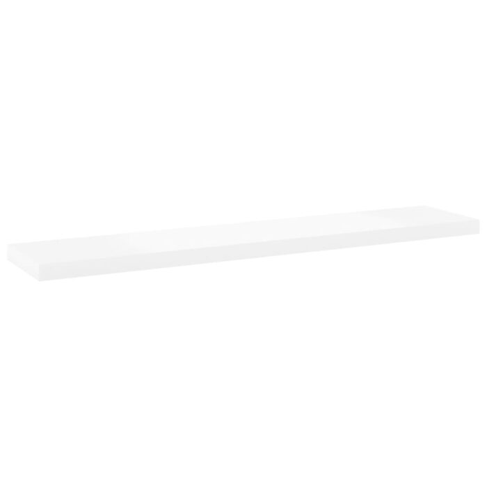 Étagères flottantes 2 pcs chêne et blanc 120x23,5x3,8 cm MDF – Image 2