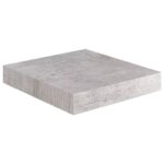 Étagères murales flottantes 2 pcs gris béton 23x23,5x3,8 cm MDF – Image 2