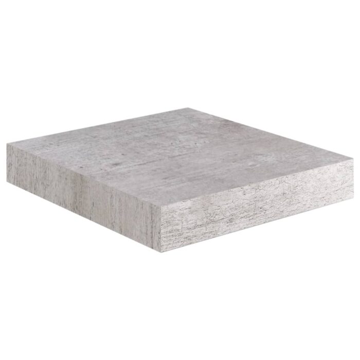 Étagères murales flottantes 2 pcs gris béton 23x23,5x3,8 cm MDF – Image 2