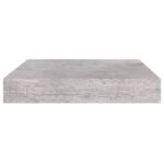 Étagères murales flottantes 2 pcs gris béton 23x23,5x3,8 cm MDF – Image 3
