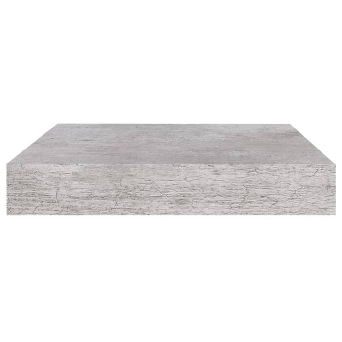 Étagères murales flottantes 2 pcs gris béton 23x23,5x3,8 cm MDF – Image 3