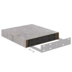 Étagères murales flottantes 2 pcs gris béton 23x23,5x3,8 cm MDF – Image 6