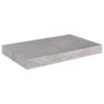 Étagères murales flottantes 4 pcs gris béton 40x23x3,8 cm MDF – Image 2