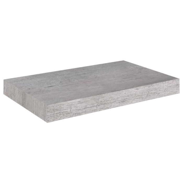 Étagères murales flottantes 4 pcs gris béton 40x23x3,8 cm MDF – Image 2