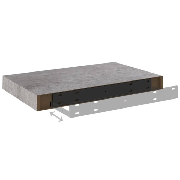 Étagères murales flottantes 4 pcs gris béton 40x23x3,8 cm MDF – Image 6