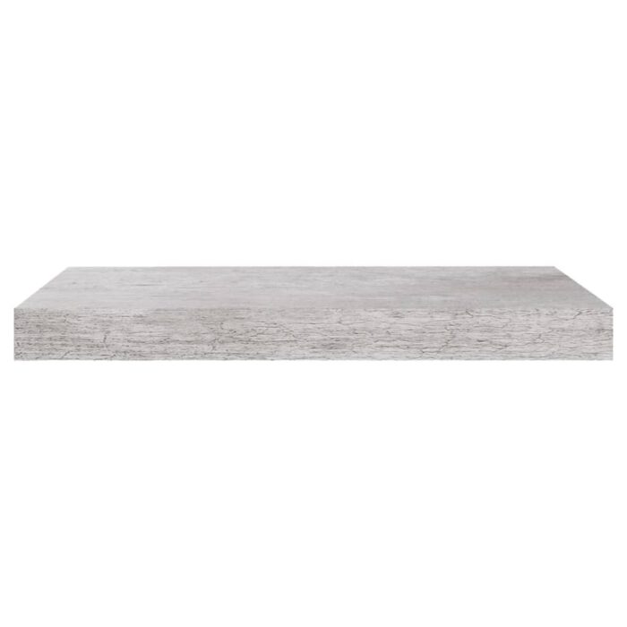 Étagère murale flottante gris béton 50x23x3,8 cm MDF – Image 2