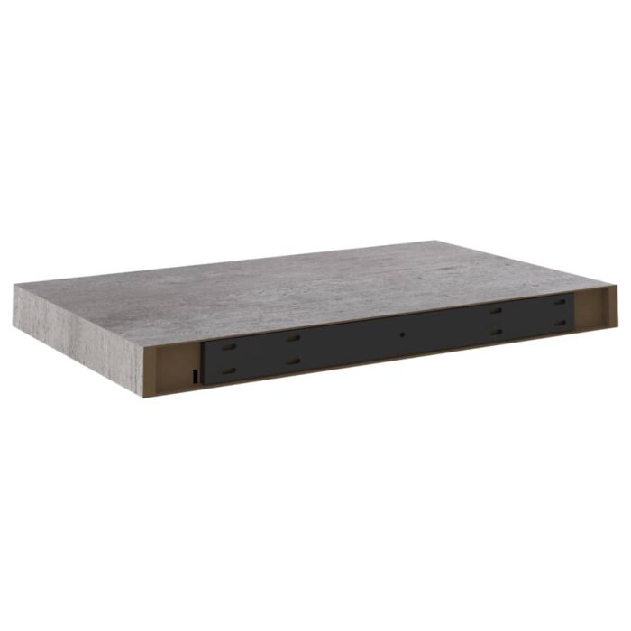 Étagère murale flottante gris béton 50x23x3,8 cm MDF – Image 4