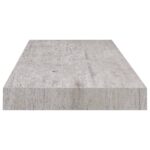 Étagère murale flottante gris béton 60x23,5x3,8 cm MDF – Image 3