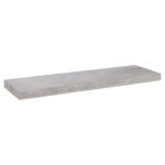 Étagères murales flottantes 2 pcs gris béton 80x23,5x3,8 cm MDF – Image 2