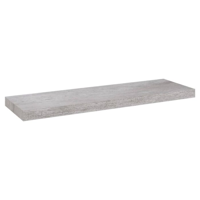 Étagères murales flottantes 2 pcs gris béton 80x23,5x3,8 cm MDF – Image 2