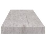 Étagères murales flottantes 2 pcs gris béton 80x23,5x3,8 cm MDF – Image 4